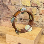 Professional Walnut Tunable Riq — Synthetic Head & Hammered Brass Jingles - Image 5