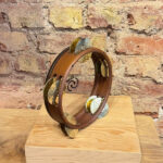 Professional Walnut Tunable Riq — Synthetic Head & Hammered Brass Jingles - Image 4