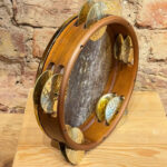 Sonika Percussion Fish Skin Tunable Riq with Hammered Brass Jingles - Image 4